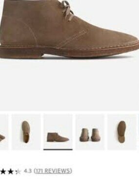 J.Crew Men Suede Chukka Boots Shoe sz 10.5 Adults' 1990 MacAlister desert boots